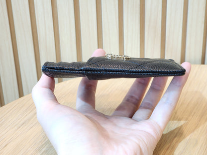 Black Caviar 23K Crystal Logo Vertical Card Case (LGHW)