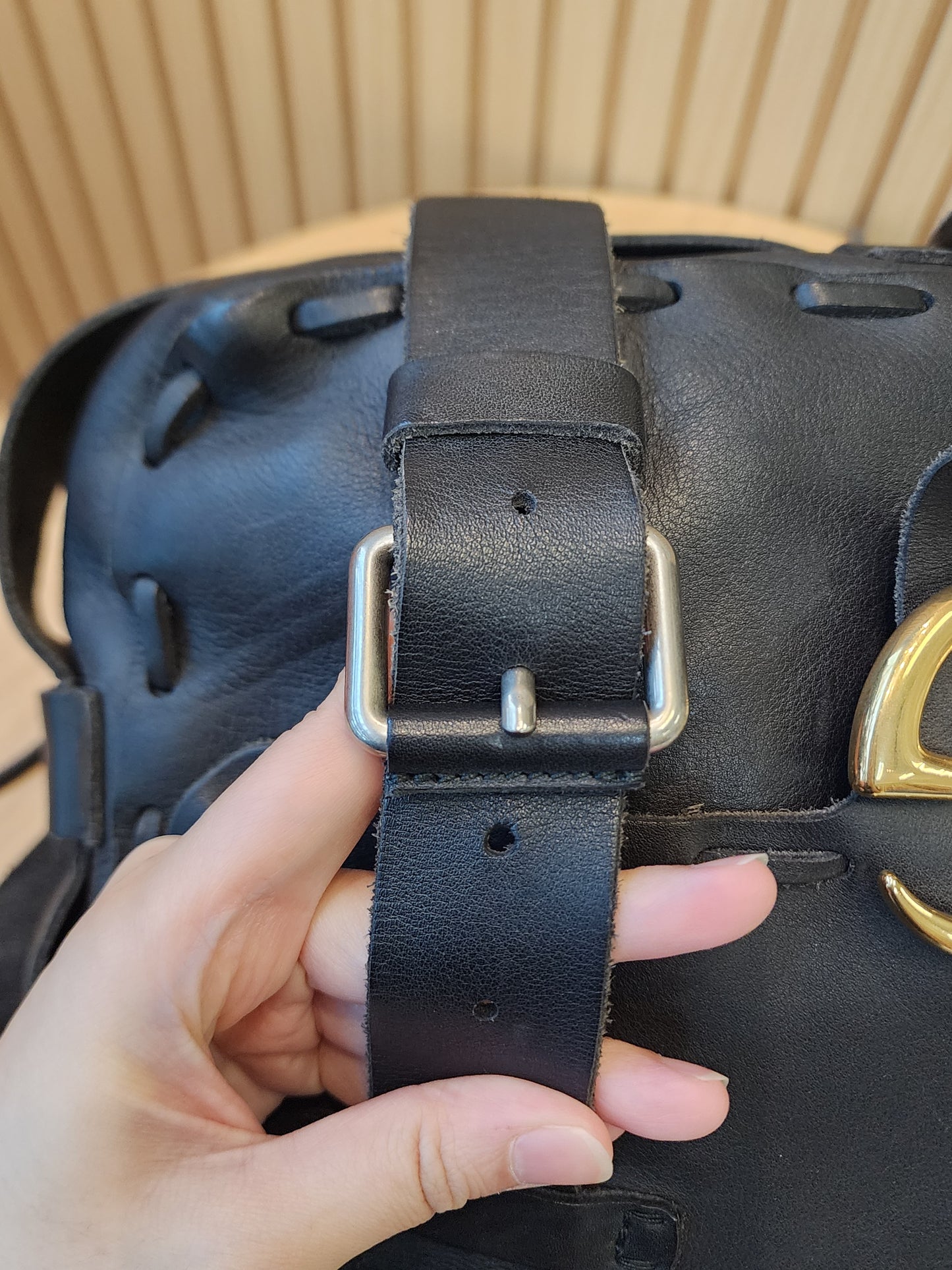 Gucci Black Marmont Laced Messenger Bag