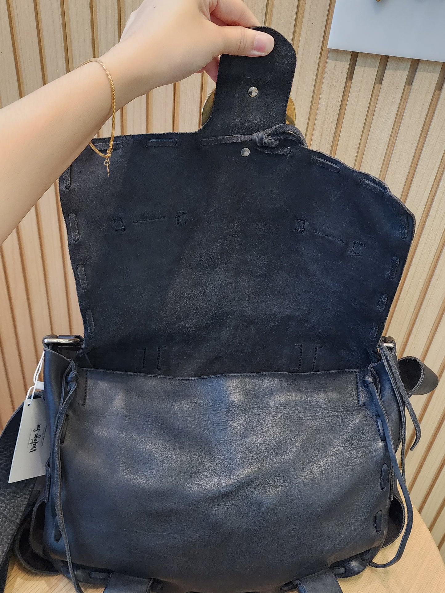 Gucci Black Marmont Laced Messenger Bag