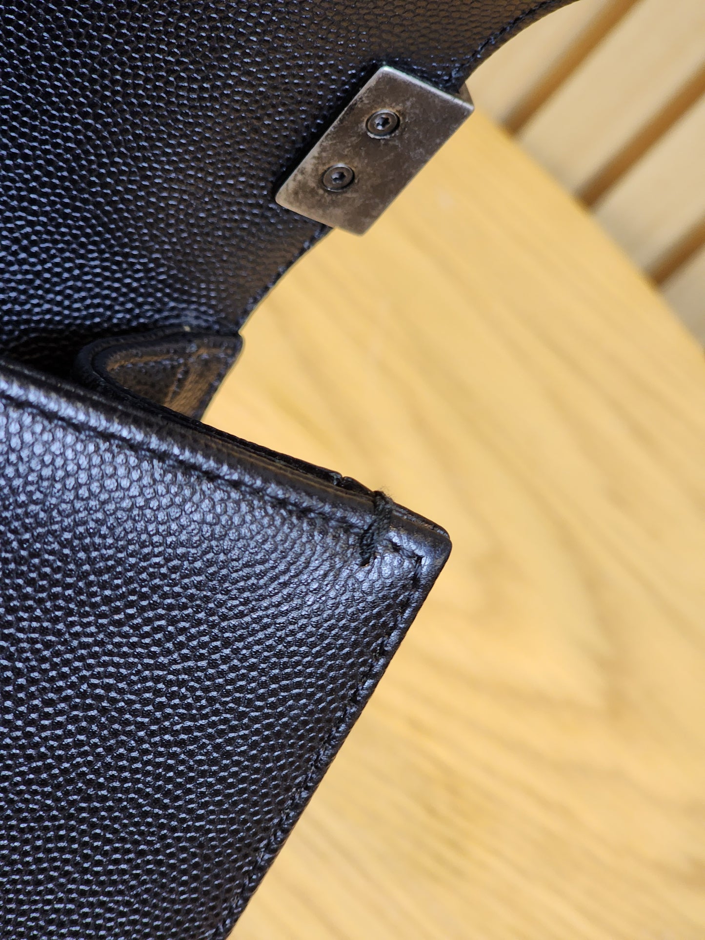 Chanel Black Caviar Small Boy (RHW)