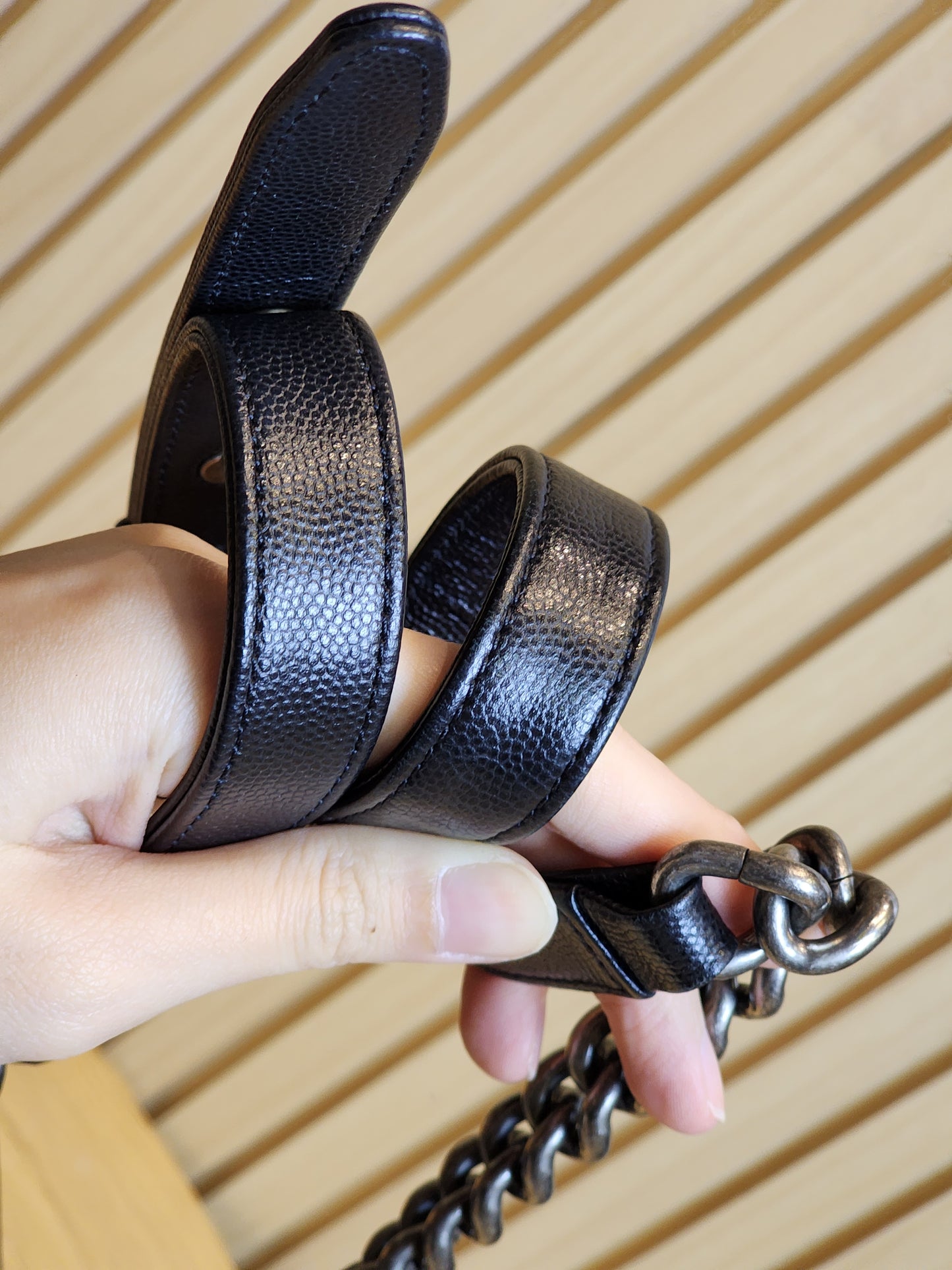 Chanel Black Caviar Small Boy (RHW)