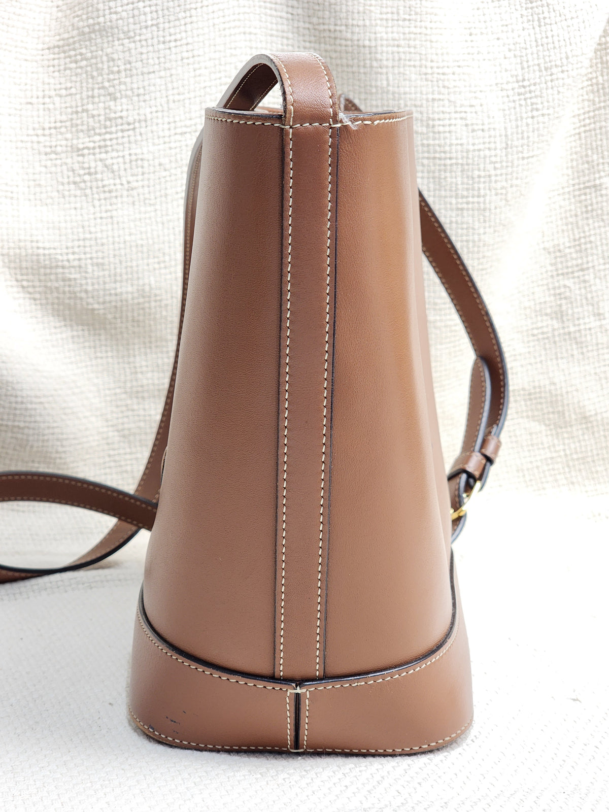 Celine Tan Calfskin Small Triomphe Bucket Bag