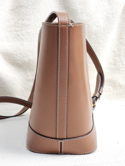 Celine Tan Calfskin Small Triomphe Bucket Bag