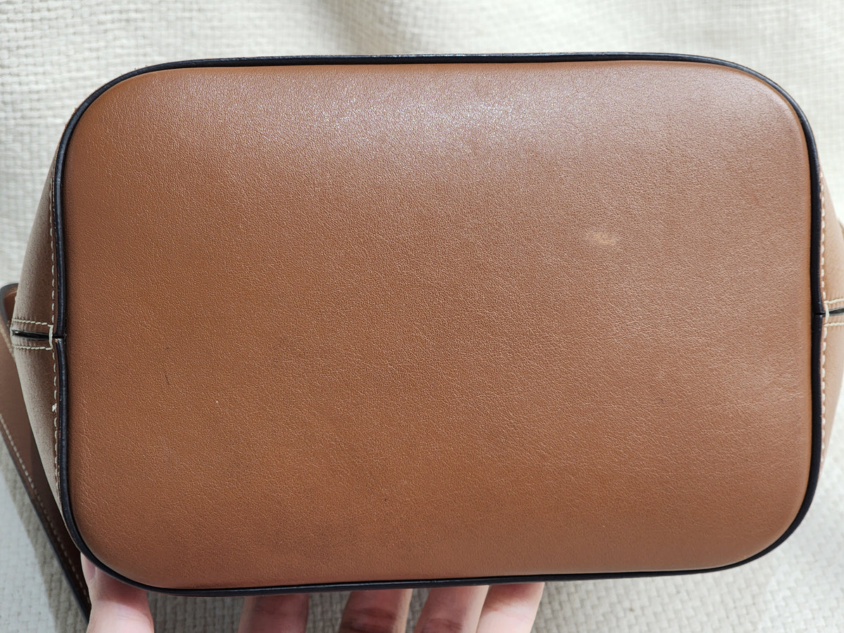 Celine Tan Calfskin Small Triomphe Bucket Bag