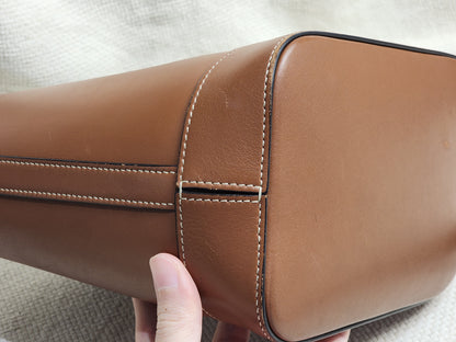 Celine Tan Calfskin Small Triomphe Bucket Bag