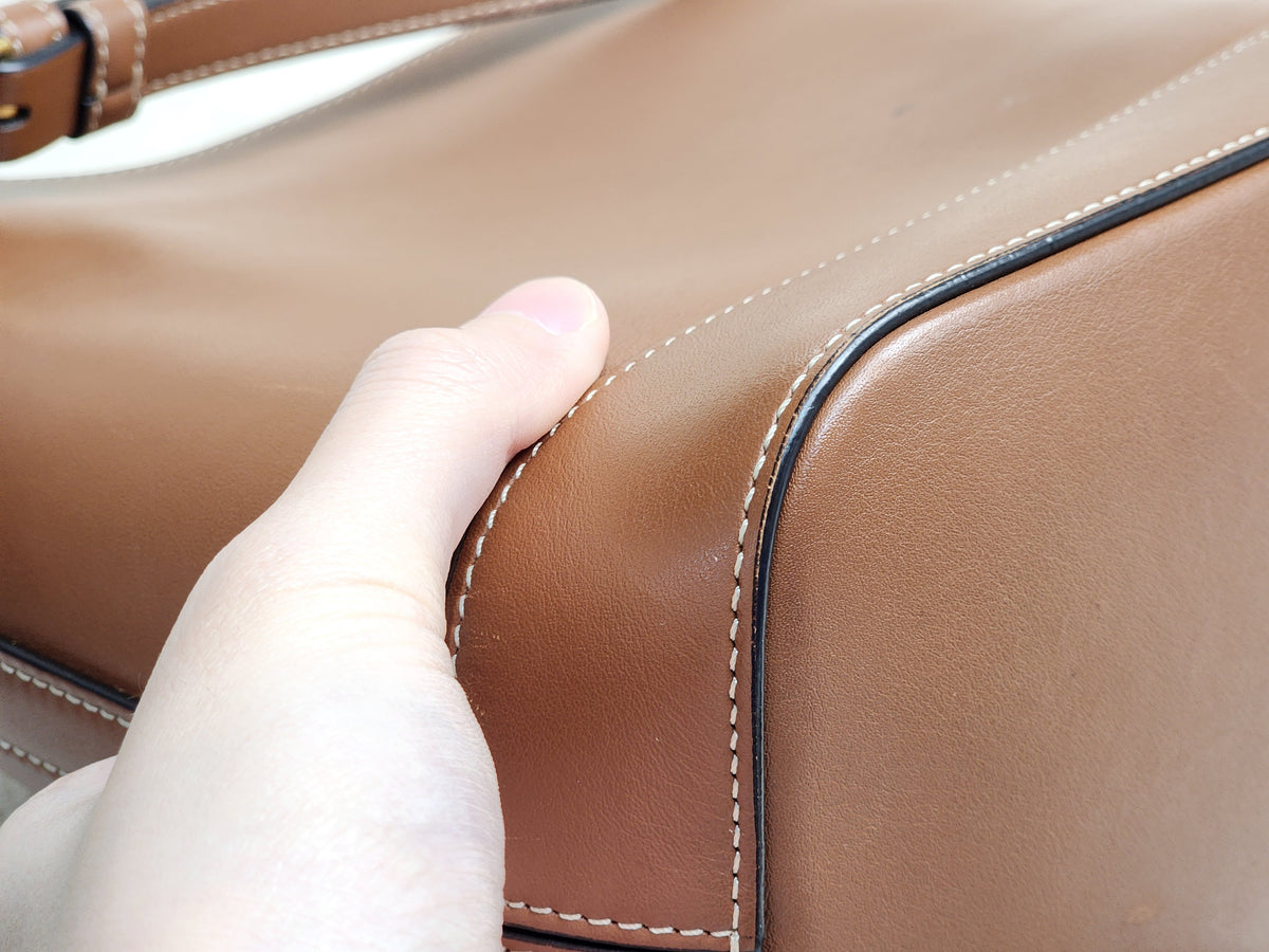 Celine Tan Calfskin Small Triomphe Bucket Bag