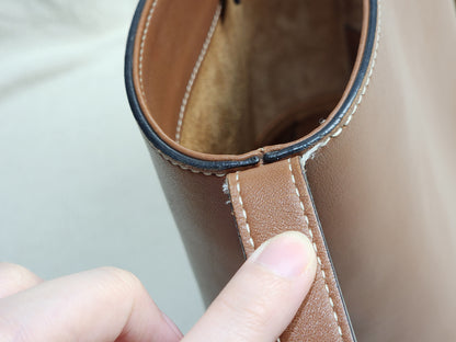 Celine Tan Calfskin Small Triomphe Bucket Bag