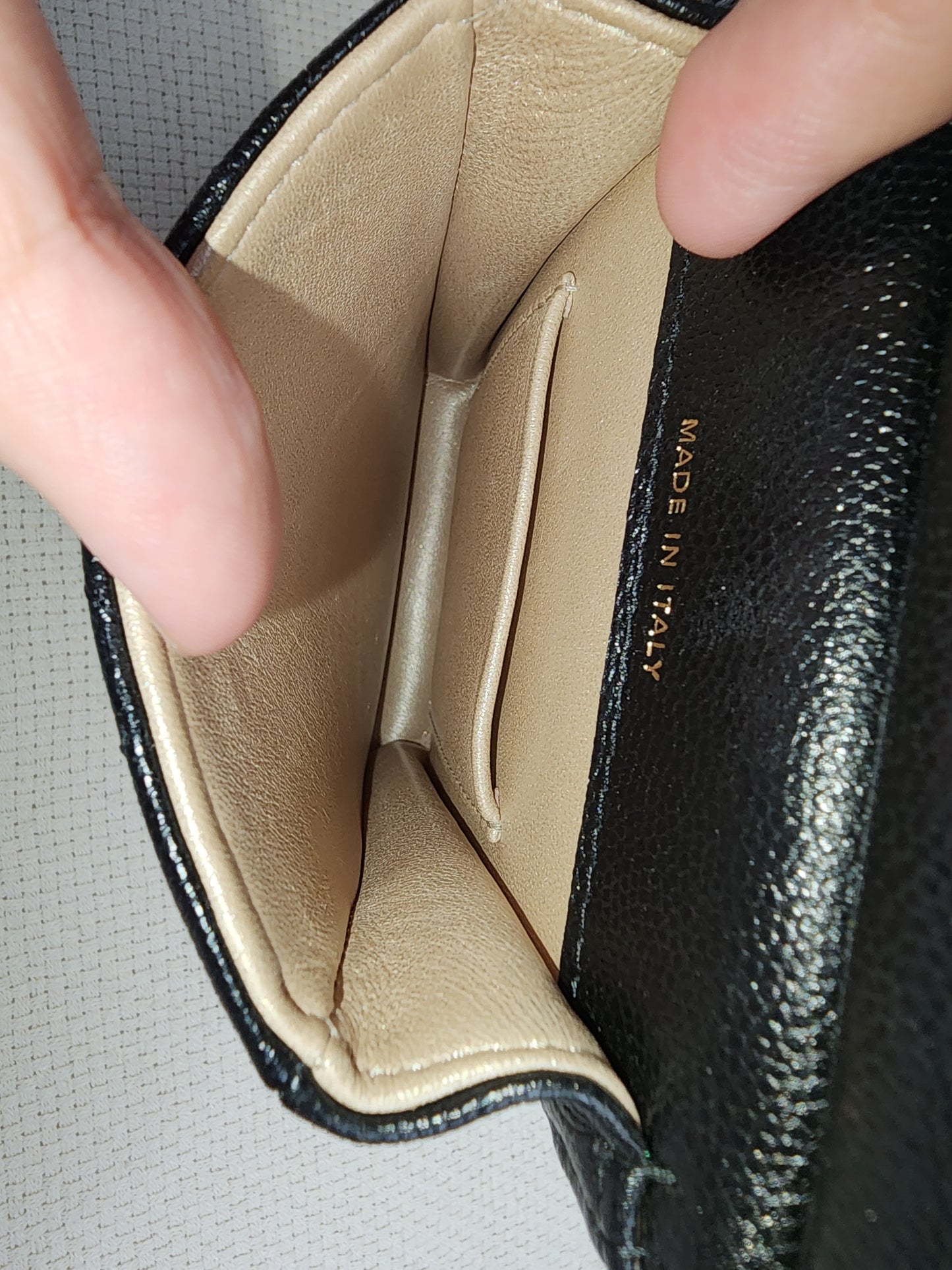 Chanel Black Caviar Vertical Phone Bag (GHW)