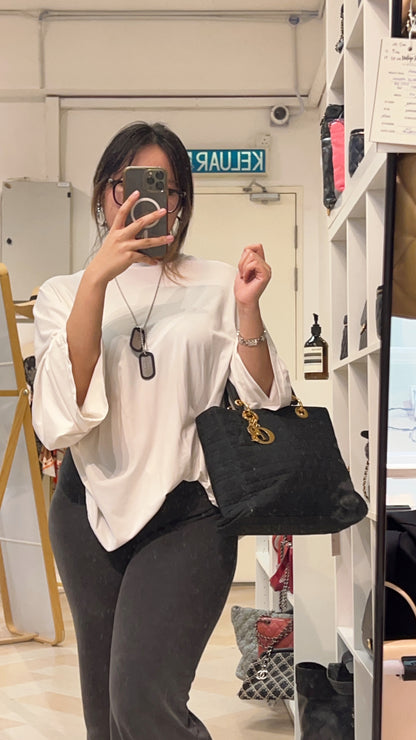 Dior Black Canvas Vintage Lady Dior