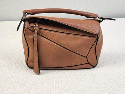 Loewe Mini Tan Puzzle Bag (SHW)