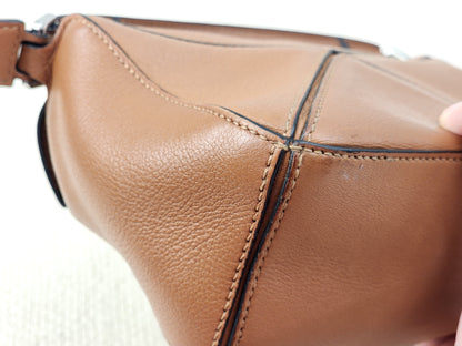 Loewe Mini Tan Puzzle Bag (SHW)