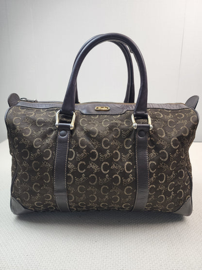 Celine Brown Vintage C Boston Bag