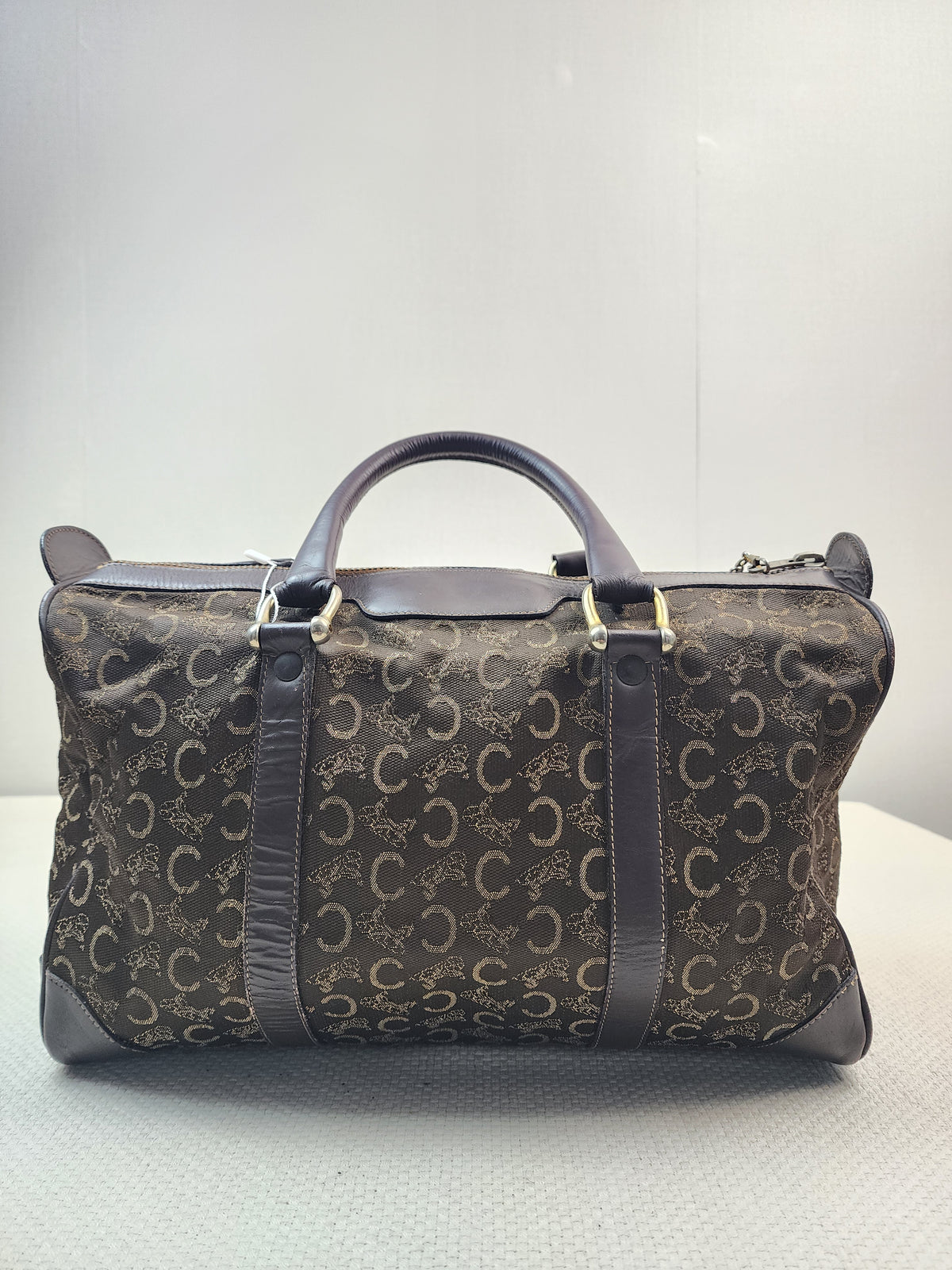 Celine Brown Vintage C Boston Bag