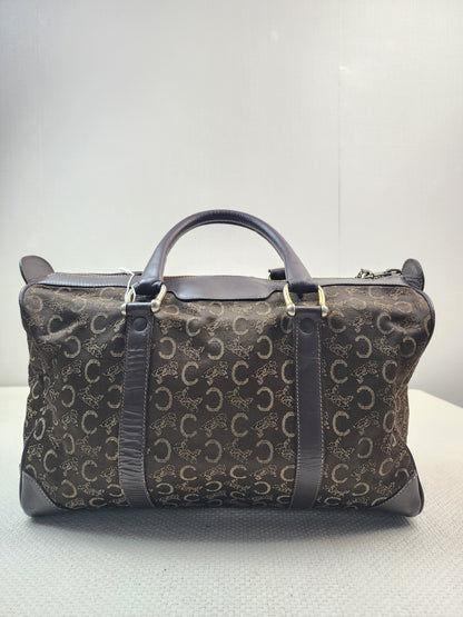 Celine Brown Vintage C Boston Bag