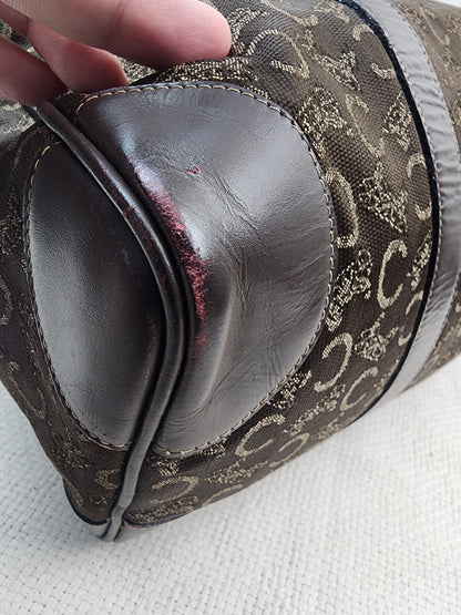 Celine Brown Vintage C Boston Bag