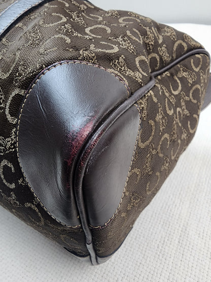 Celine Brown Vintage C Boston Bag