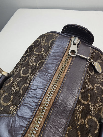 Celine Brown Vintage C Boston Bag