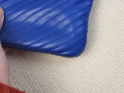Chanel Blue Caviar Chevron Medium O’case (SHW)