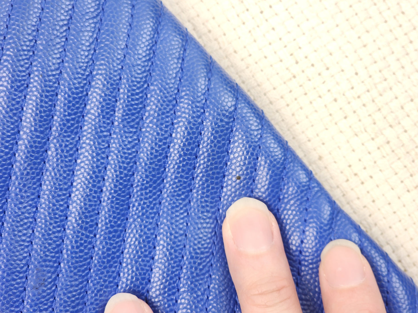Chanel Blue Caviar Chevron Medium O’case (SHW)