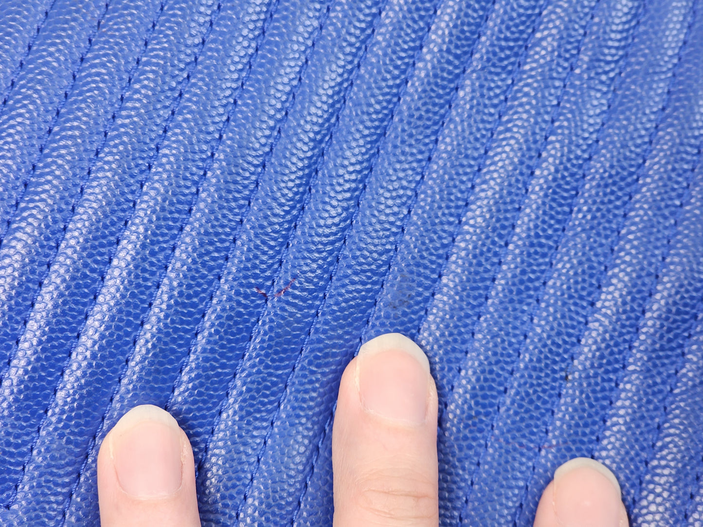 Chanel Blue Caviar Chevron Medium O’case (SHW)