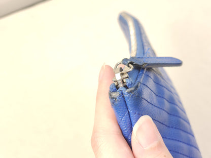 Chanel Blue Caviar Chevron Medium O’case (SHW)