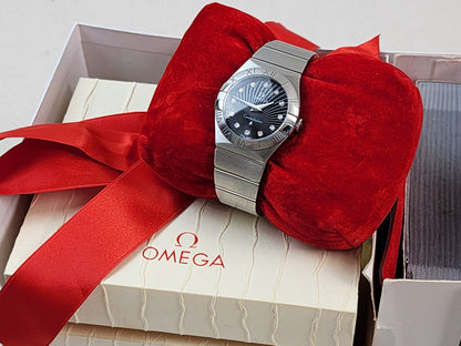 Omega 27mm Constellation Quartz Black Dial Women Watch