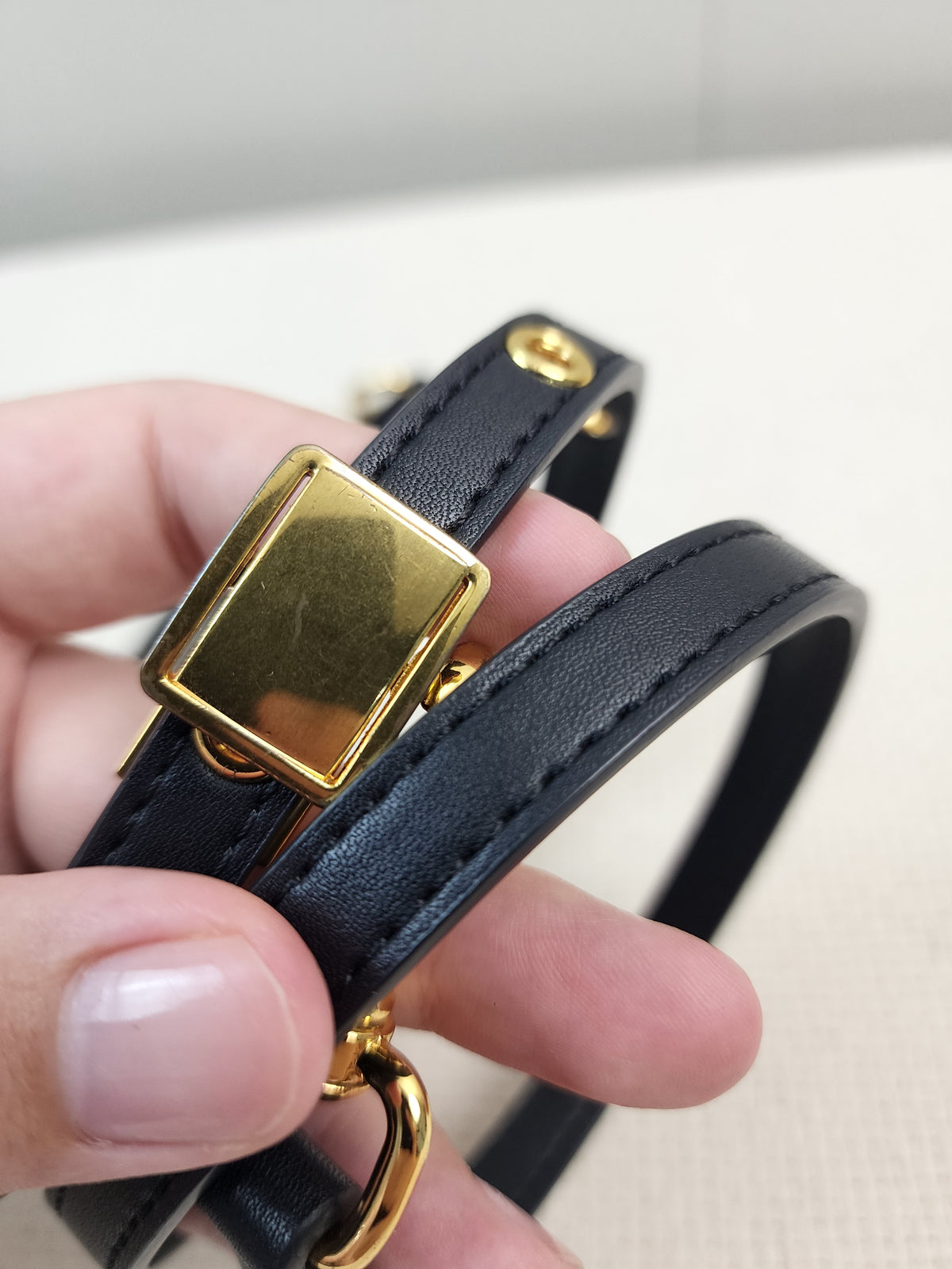 Dior Navy Oblique 30 Montaigne Phone Holder (GHW)