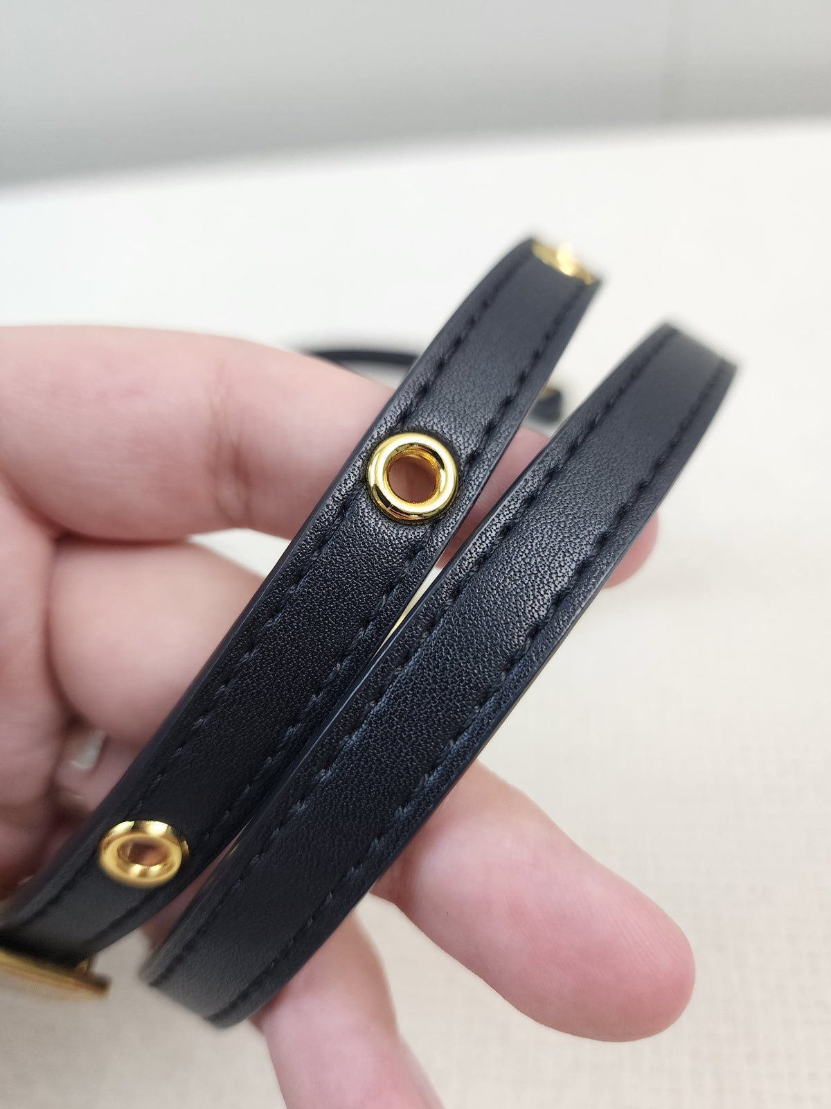 Dior Navy Oblique 30 Montaigne Phone Holder (GHW)