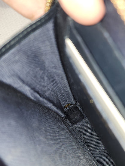 Dior Navy Oblique 30 Montaigne Phone Holder (GHW)