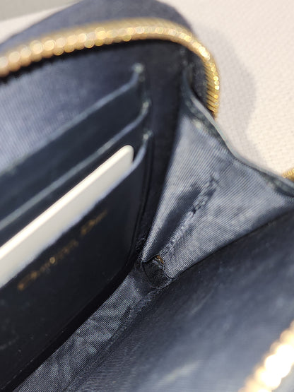 Dior Navy Oblique 30 Montaigne Phone Holder (GHW)