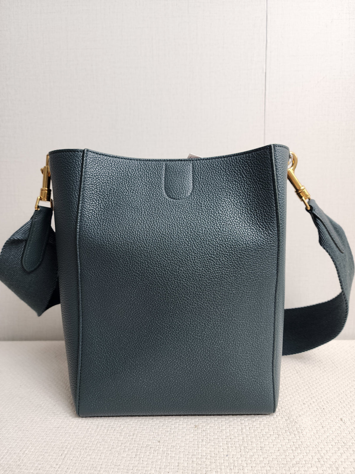 Celine Green Calfskin Small Sangle Bucket Bag (GHW)