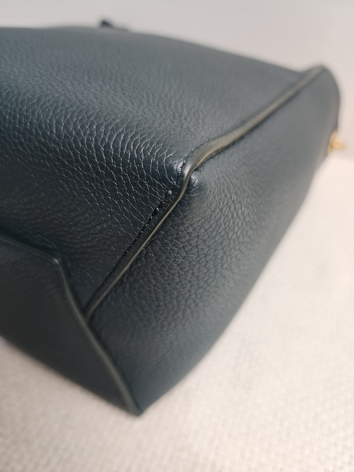Celine Green Calfskin Small Sangle Bucket Bag (GHW)