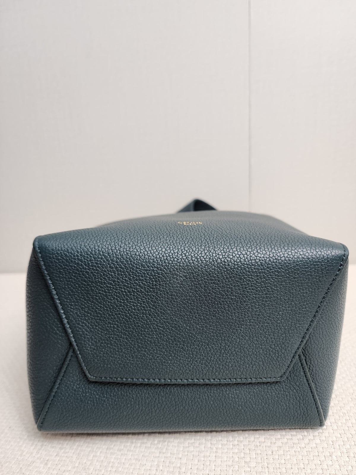 Celine Green Calfskin Small Sangle Bucket Bag (GHW)