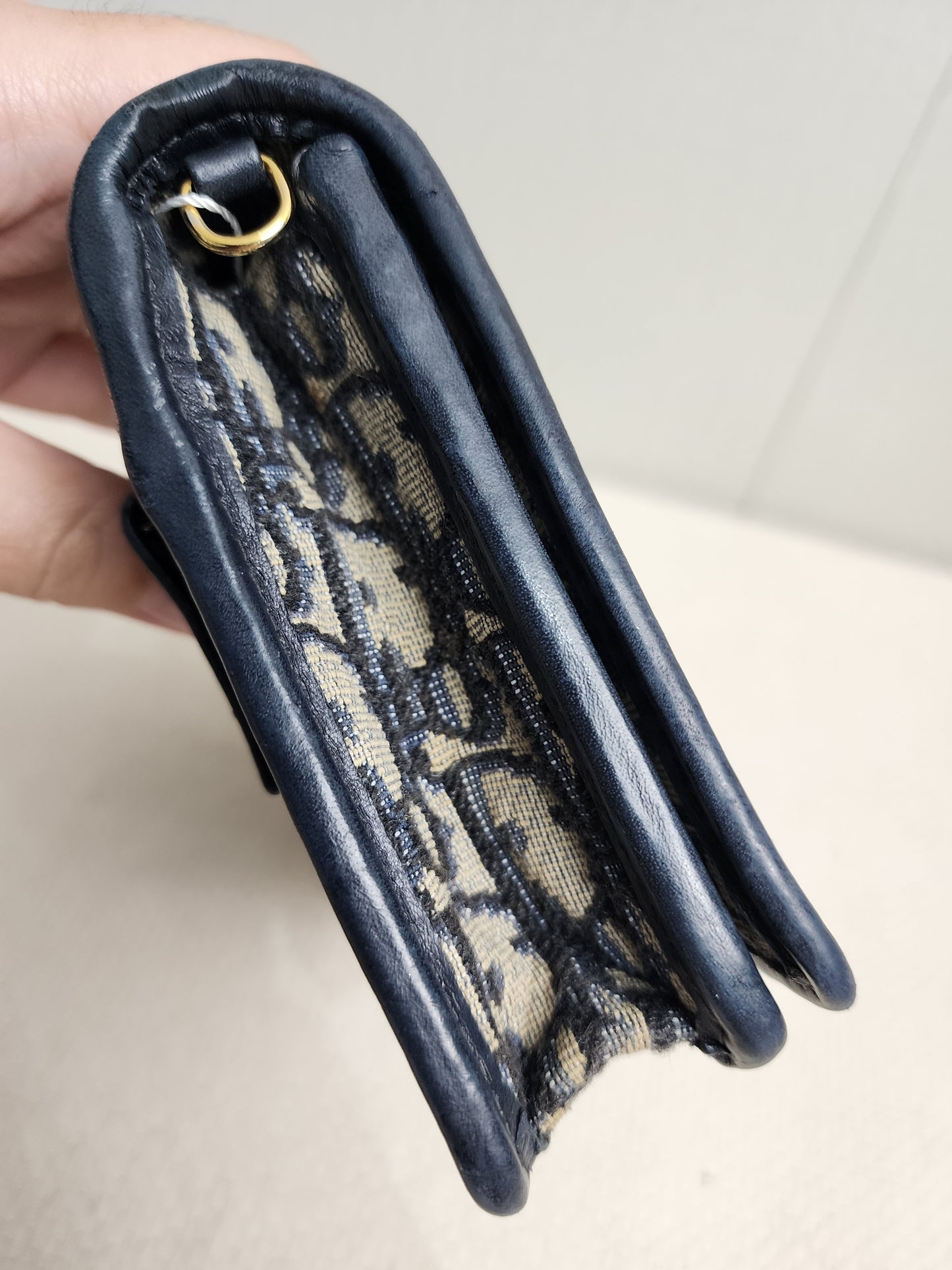 Dior Navy Oblique Montaigne 30 2-in-1 Pouch
