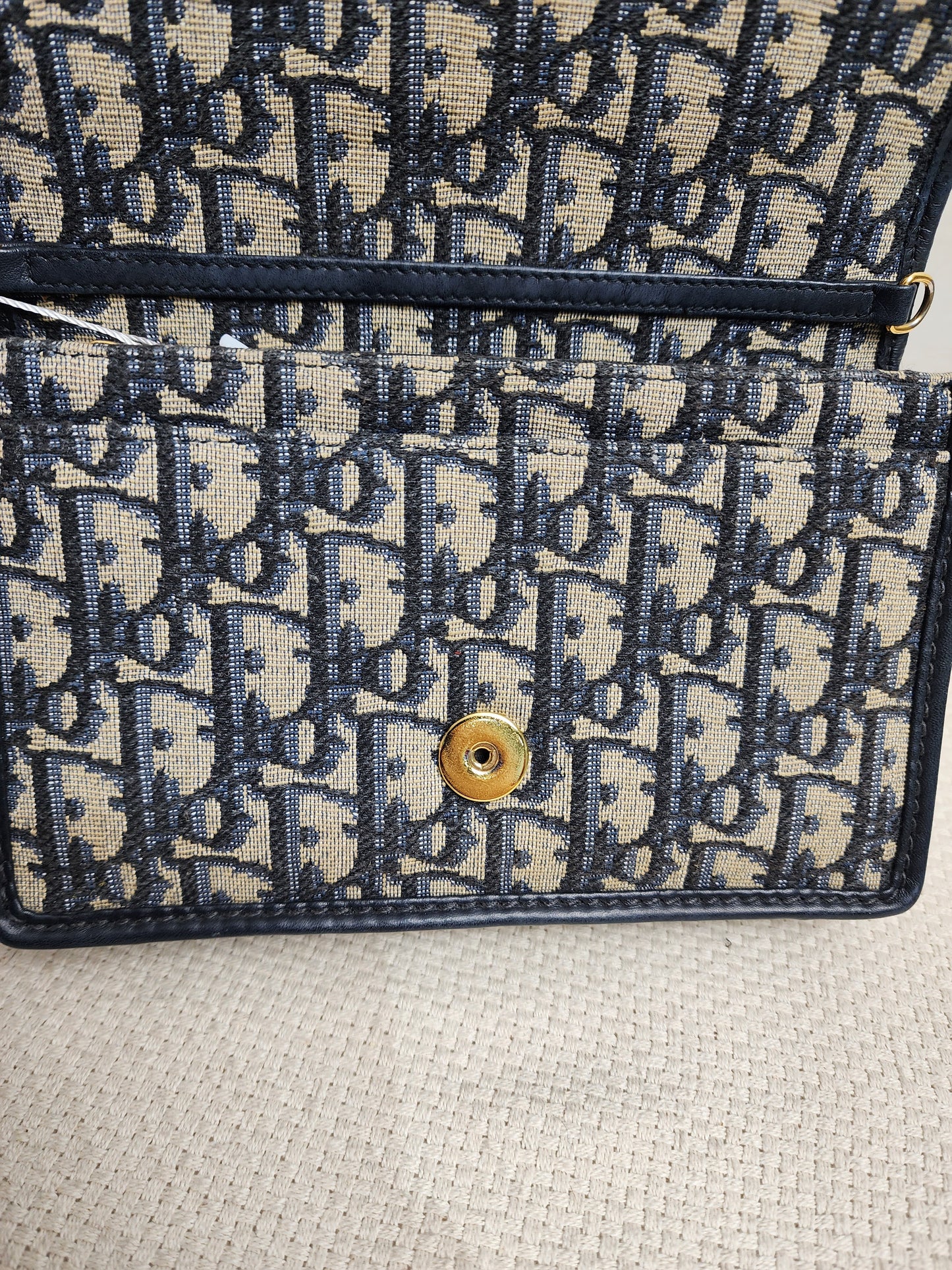 Dior Navy Oblique Montaigne 30 2-in-1 Pouch