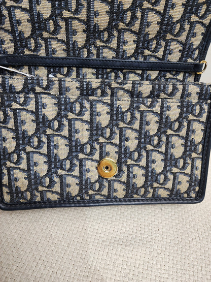 Dior Navy Oblique Montaigne 30 2-in-1 Pouch