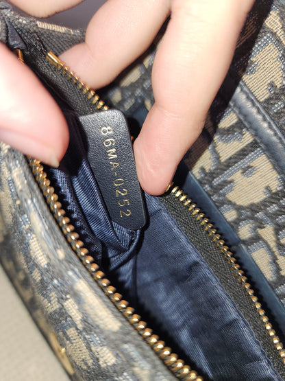 Dior Navy Oblique Montaigne 30 2-in-1 Pouch