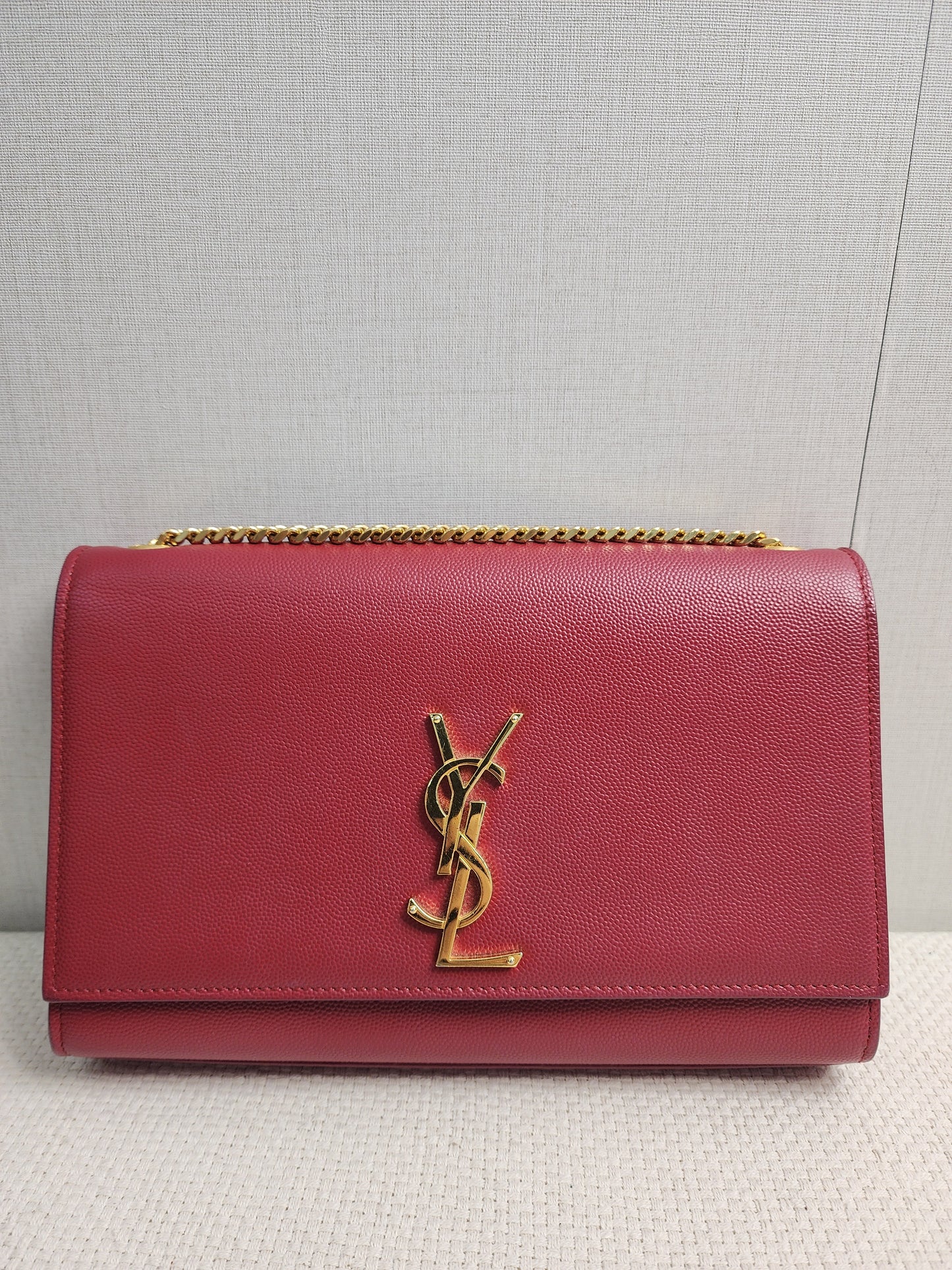 YSL Red Medium Kate Bag (GHW)
