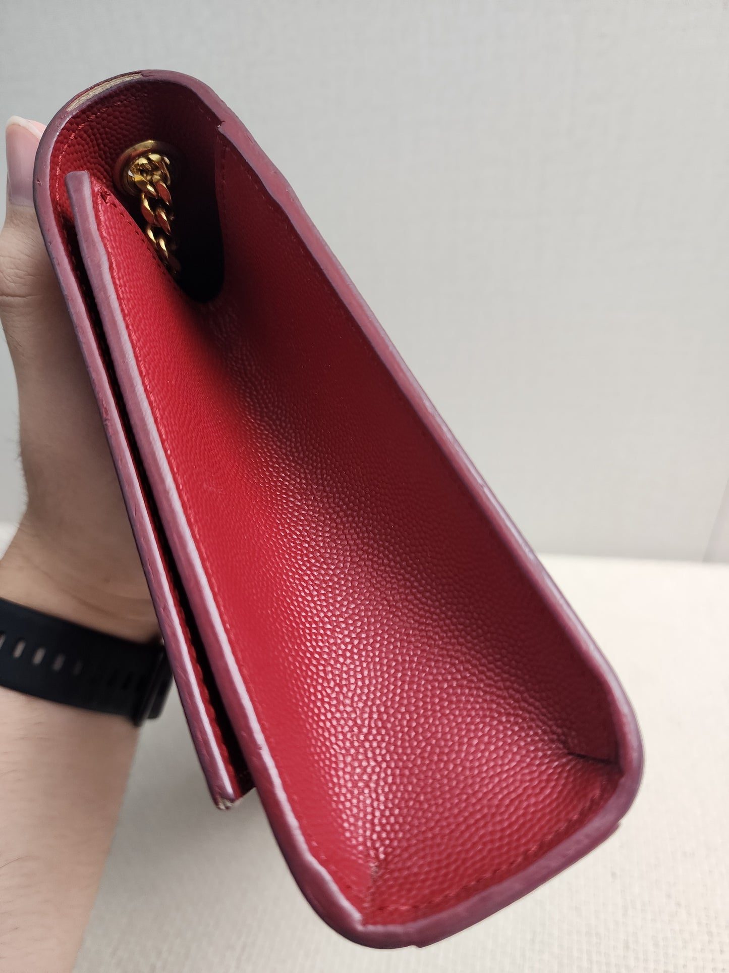 YSL Red Medium Kate Bag (GHW)