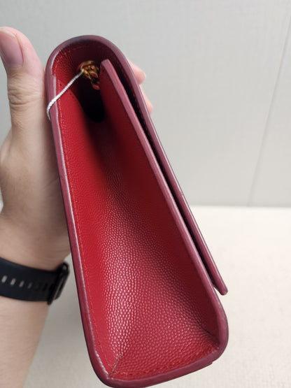 YSL Red Medium Kate Bag (GHW)