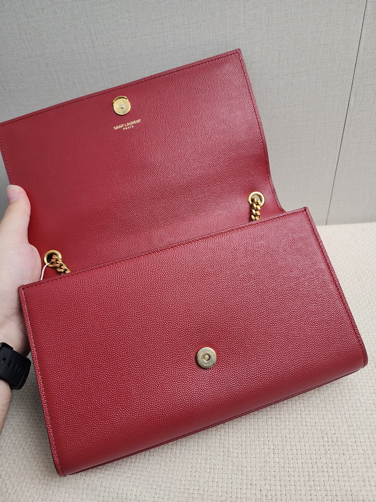 YSL Red Medium Kate Bag (GHW)