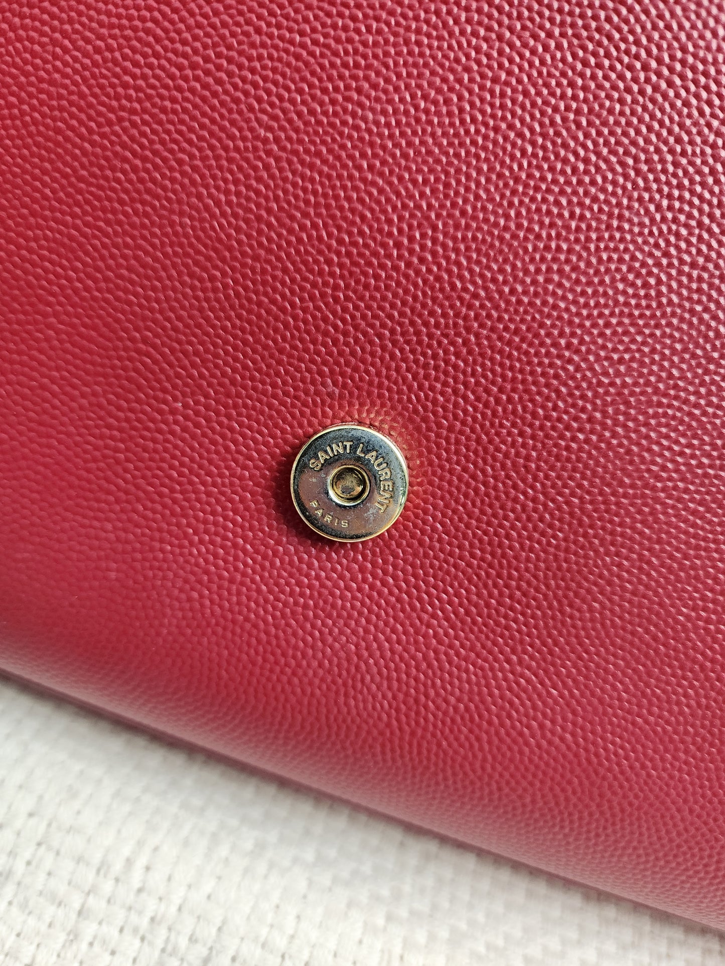 YSL Red Medium Kate Bag (GHW)