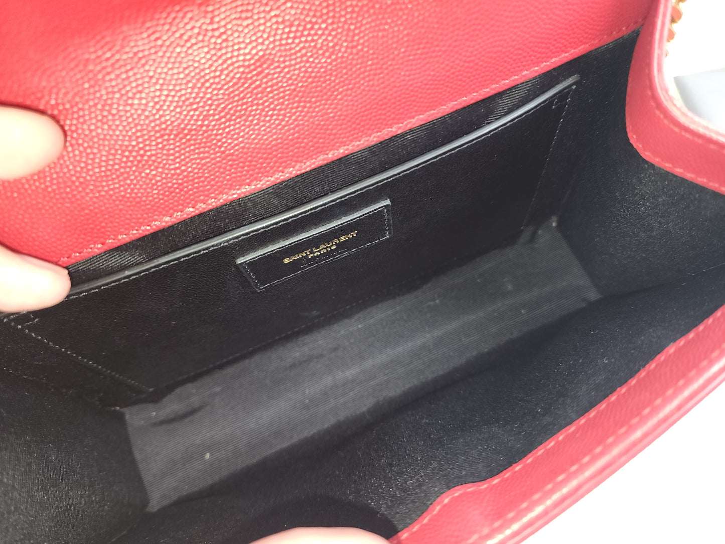 YSL Red Medium Kate Bag (GHW)