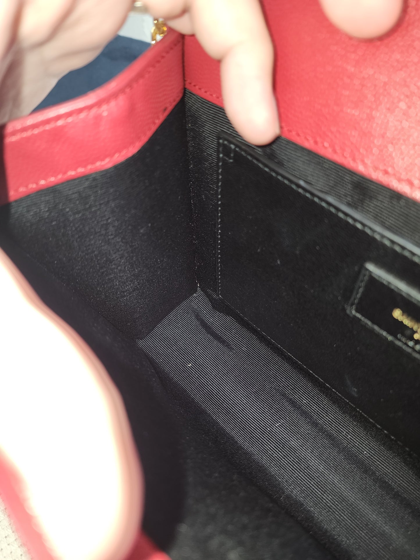 YSL Red Medium Kate Bag (GHW)