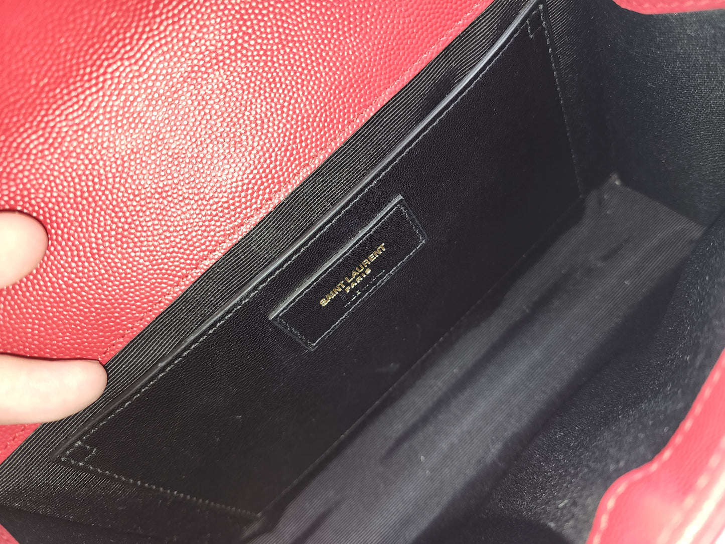 YSL Red Medium Kate Bag (GHW)