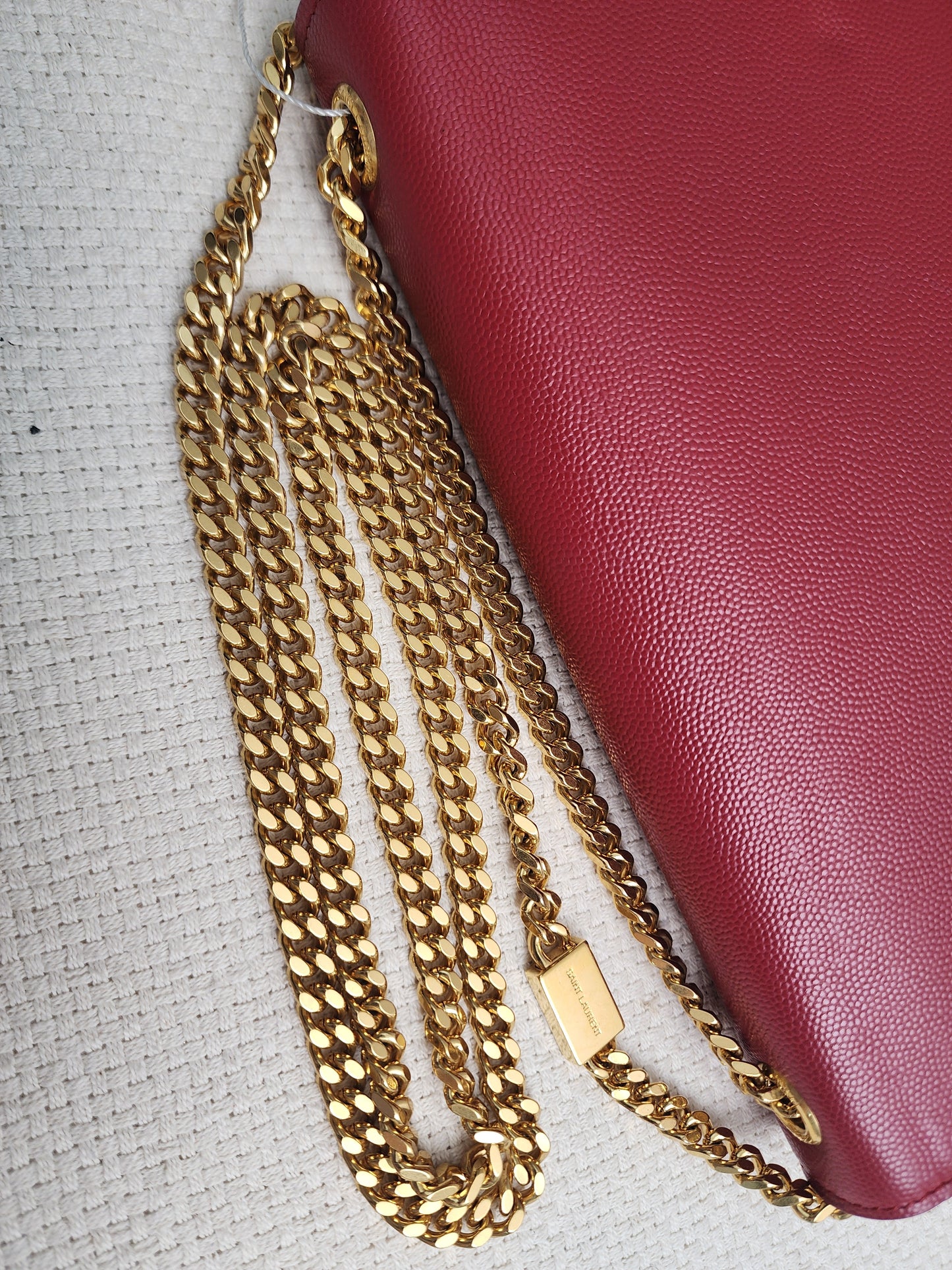 YSL Red Medium Kate Bag (GHW)