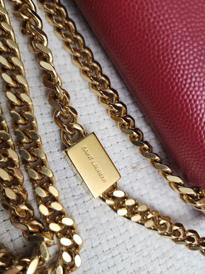 YSL Red Medium Kate Bag (GHW)