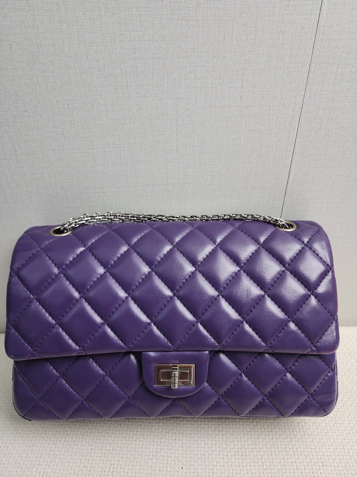 Chanel Purple Calfskin 226 2.55 Flap (SHW)