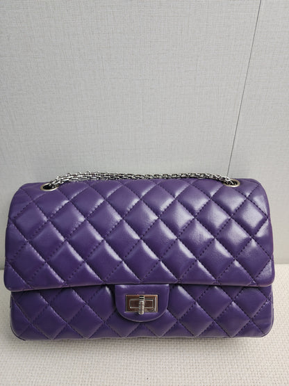 Chanel Purple Calfskin 226 2.55 Flap (SHW)