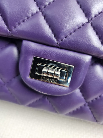 Chanel Purple Calfskin 226 2.55 Flap (SHW)